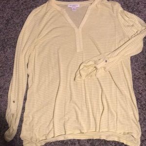 3/$15-L/S green and white stripe top